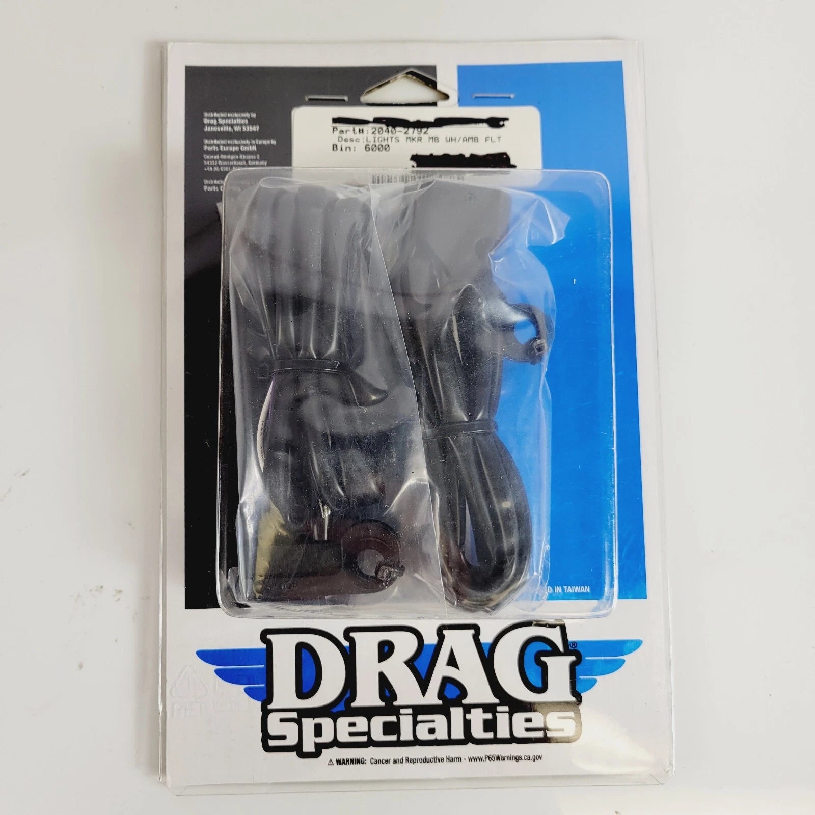Drag Specialties Marker Lights Set of 2 White/Amber for Harley 2040-2792