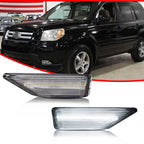 Clear White LED Front Bumper Side Marker Lights for Honda Pilot (2006–2008)