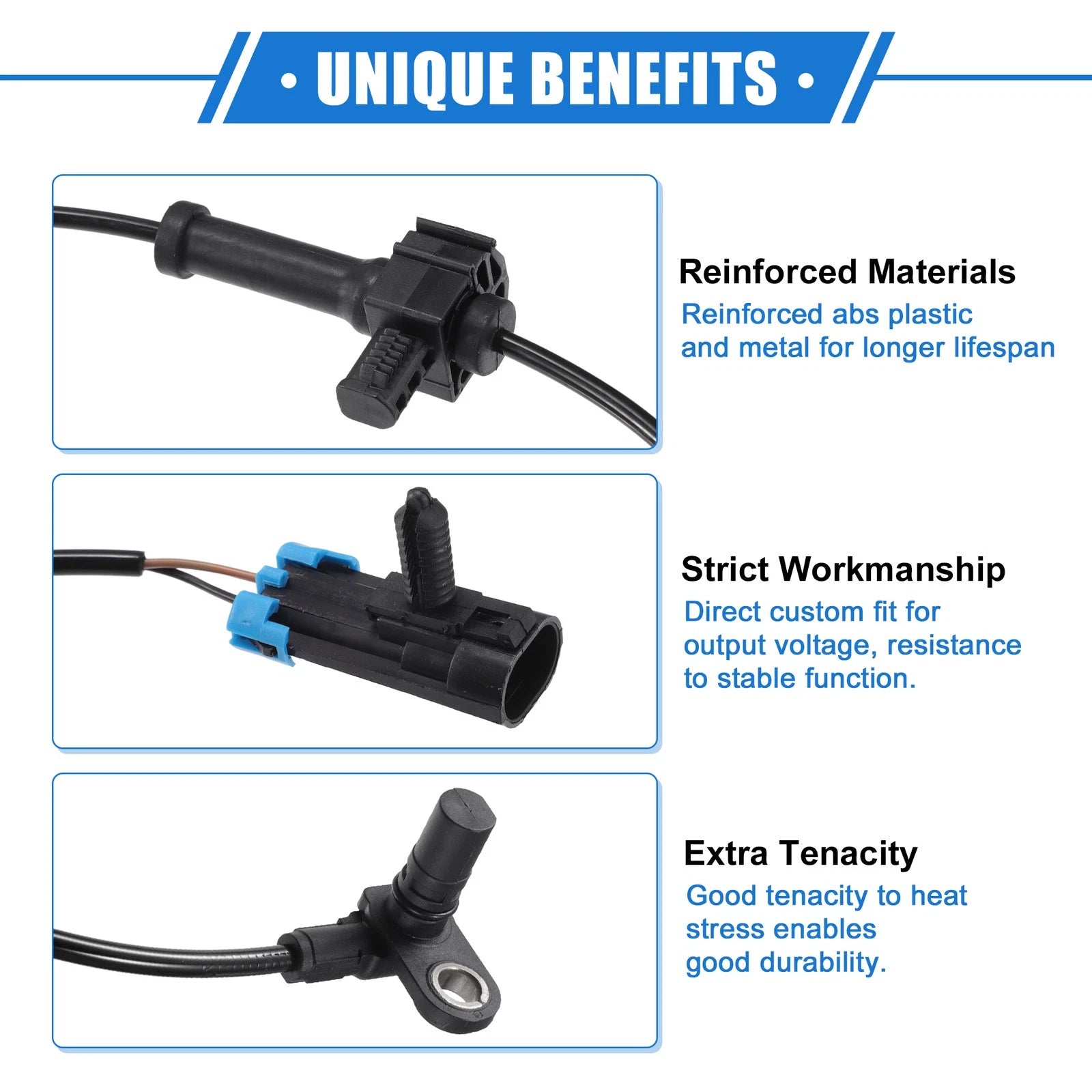 2 Pcs ABS Wheel Speed Sensor for Chevrolet Avalanche (2002–2013)