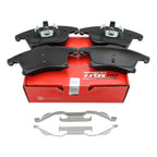 Set of 4 TRW Pro Ceramic Slotted Brake Pads w/ Clips for Ford Fusion Lincoln MKZ (2013–2020)