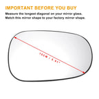 Right Side Heated Convex Mirror Glass for Nissan Micra (2002–2009)