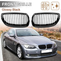 Pair Front Kidney Grille Gloss Black for BMW E92 (2007–2010)