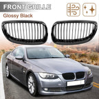 Pair Front Kidney Grille Gloss Black for BMW E92 (2007–2010)