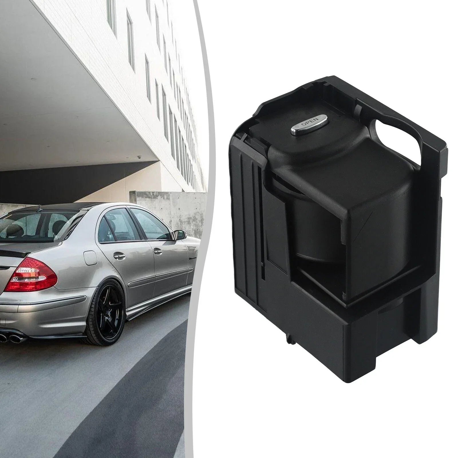 Centre Console Cup Holder / Black ABS for MB W211 W219 CLS (2002���2011)