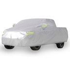 Pickup Truck Cover Waterproof Silver with Reflective Strip Universal