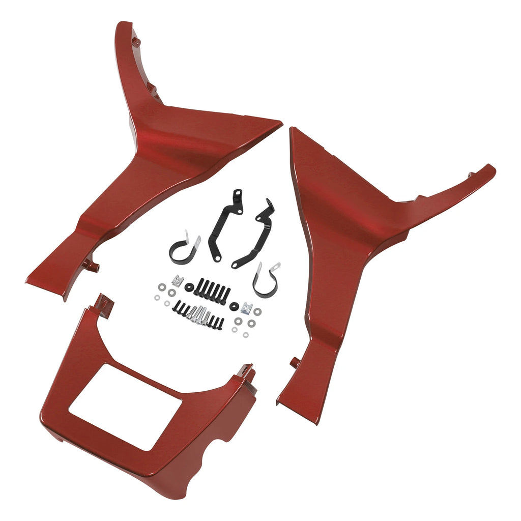 Side Fairings Chin Spoilers for Harley Road Glide FLTRX (2017–2024) Wicked Red