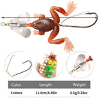 Fishing Lure Glitter Frog 11.5cm Weedless Single Hook for Bass Blackfish