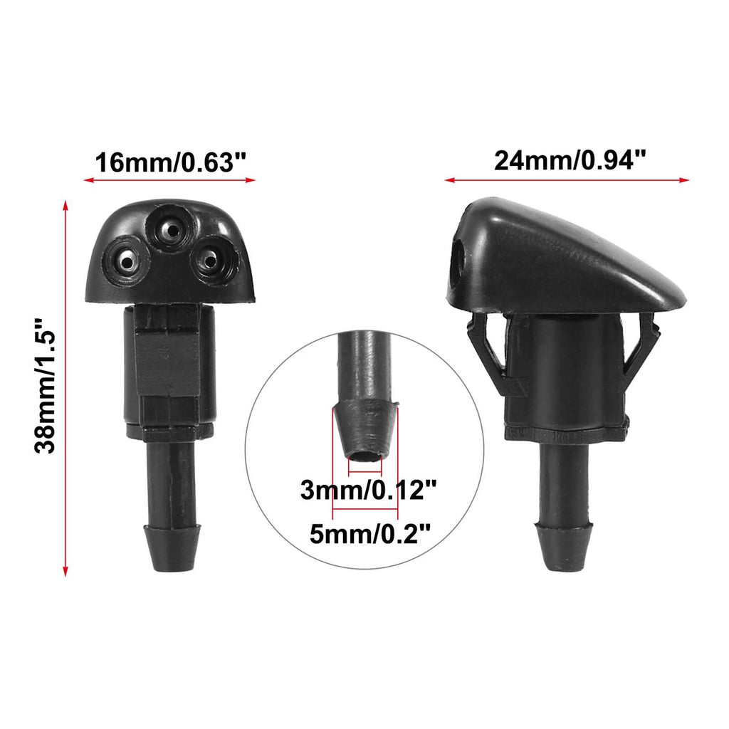 Set of 4 Front Windshield Washer Nozzles for Hyundai Tiburon Elantra (2001–2006) 98630YY000