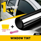 20" x 10ft Roll Window Tint Film 1% VLT Dark Black for Car Home Glass