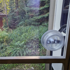 Clear Screen Door Slider Panel with Push Down Handle for Universal RV