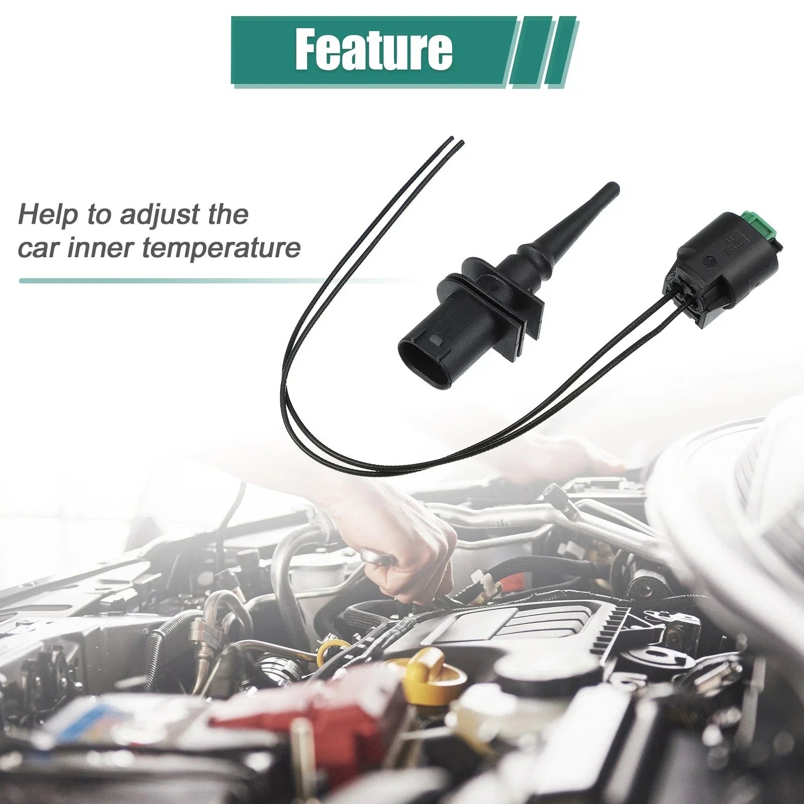 Car Outside Ambient Air Temperature Sensor Pigtail Wire for BMW