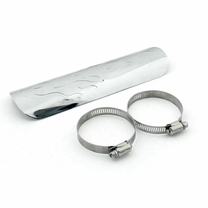 Chrome Exhaust Muffler Pipe Heat Shield Cover for Hy Chopper T9