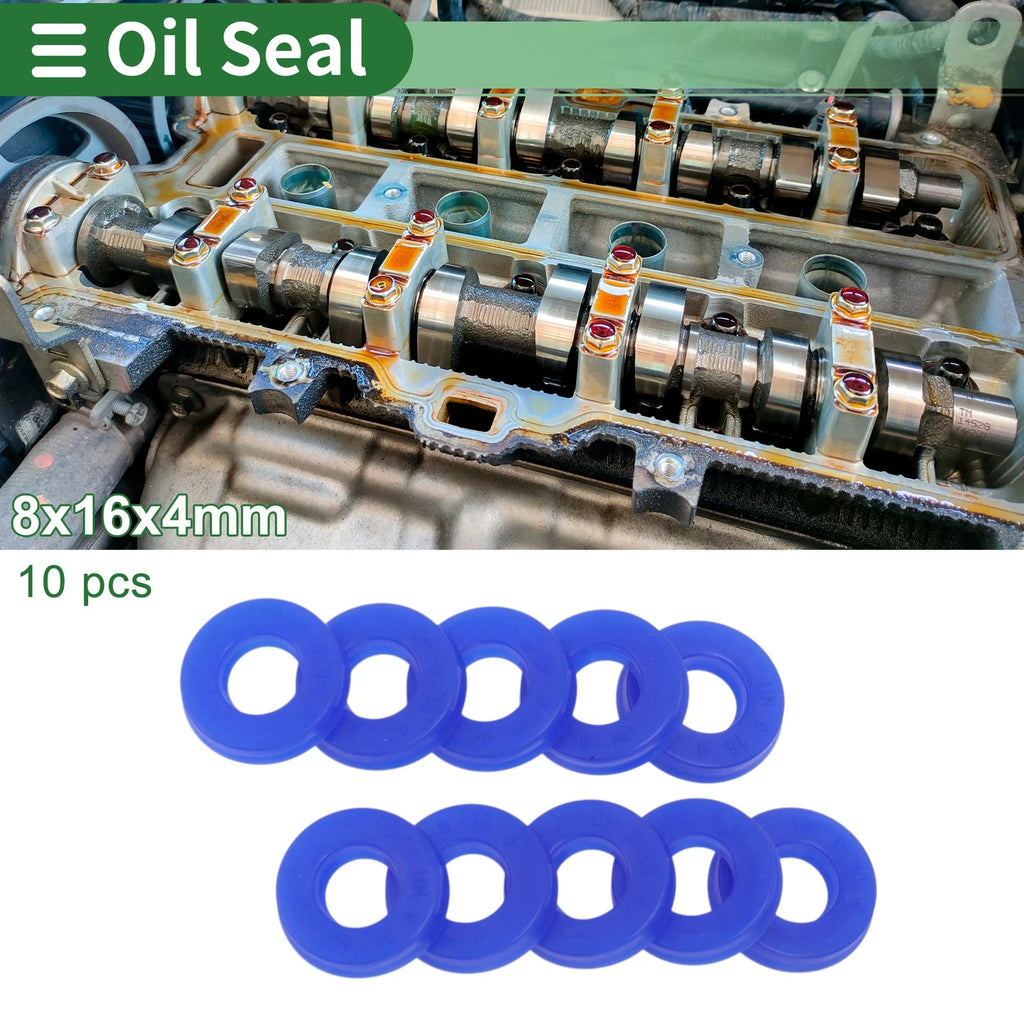 Set of 10 Oil Seal Ring 8x16x4mm for Rotary Shaft (High Pressure)