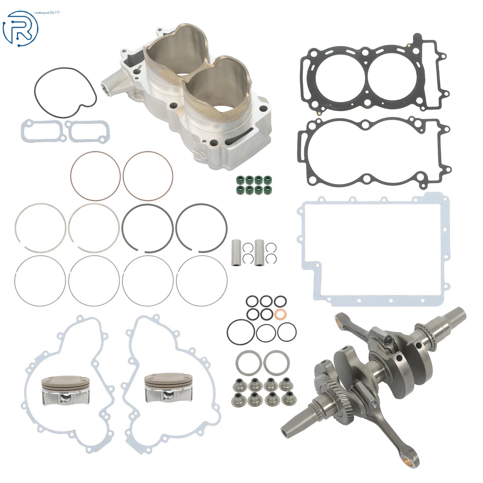 Engine Cylinder Gasket Piston Crankshaft Overhaul Kit for Polaris RZR 900/XP (2015–2023)
