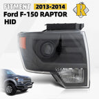 HID Headlight for Ford F150 SVT Raptor (2013–2014) Gray Trim, Passenger Side