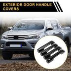 Set of 4 Car Exterior Door Handle Covers for Toyota Tundra (2022) Glossy Black