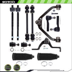 Complete Control Arm Ball Joint Tie Rod Sway Bar Kit 12Pcs for Mazda B4000 (2000–2009)