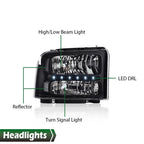LED DRL Headlights for Ford F250 F350 F450 F550 Super Duty (2005–2007)