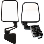 Set of 2 Manual Black Folding Side View Mirrors for Jeep Wrangler (87–02)