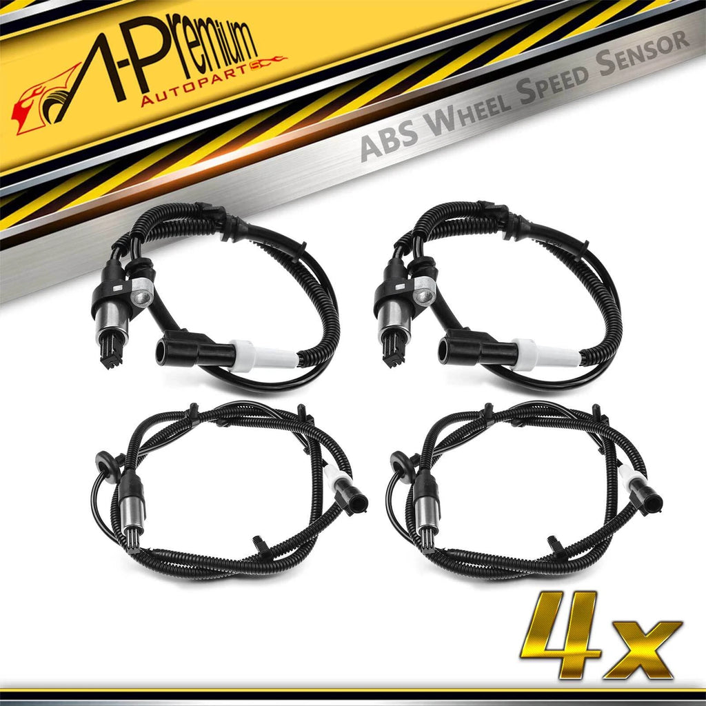 Set of 4 ABS Wheel Speed Sensors for Ford Lincoln Town Car (1998–2000)