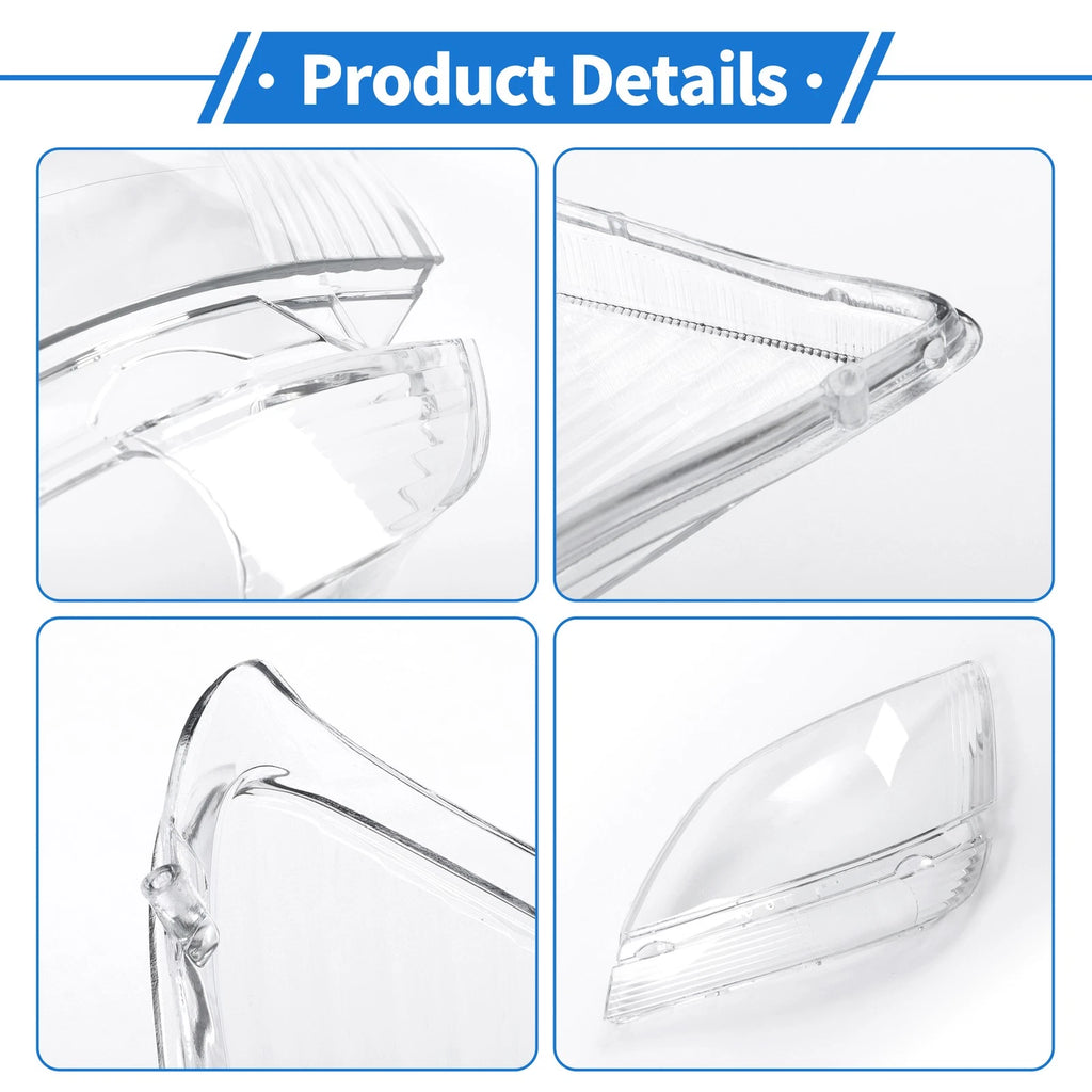 1 Pcs Headlight Lens Cover for Lexus RX300 (1999–2003) PC Clear