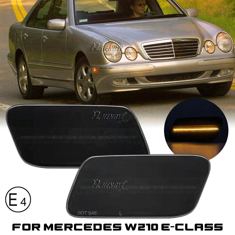 LED Black Lens Side Marker Light for Mercedes W210 E-Class (1996–2002)