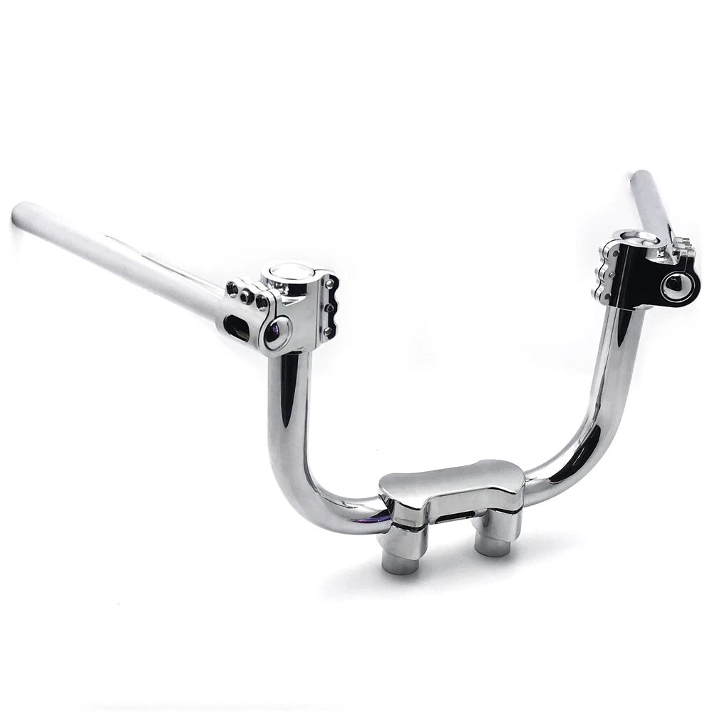 8" +2" Rise Monkey Handlebar for Harley Sportster Dyna Softail (1996–2017) Chrome