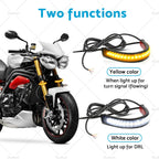 2X LED Motorcycle Fork Turn Signal Indicator Blinker for Universal 12V