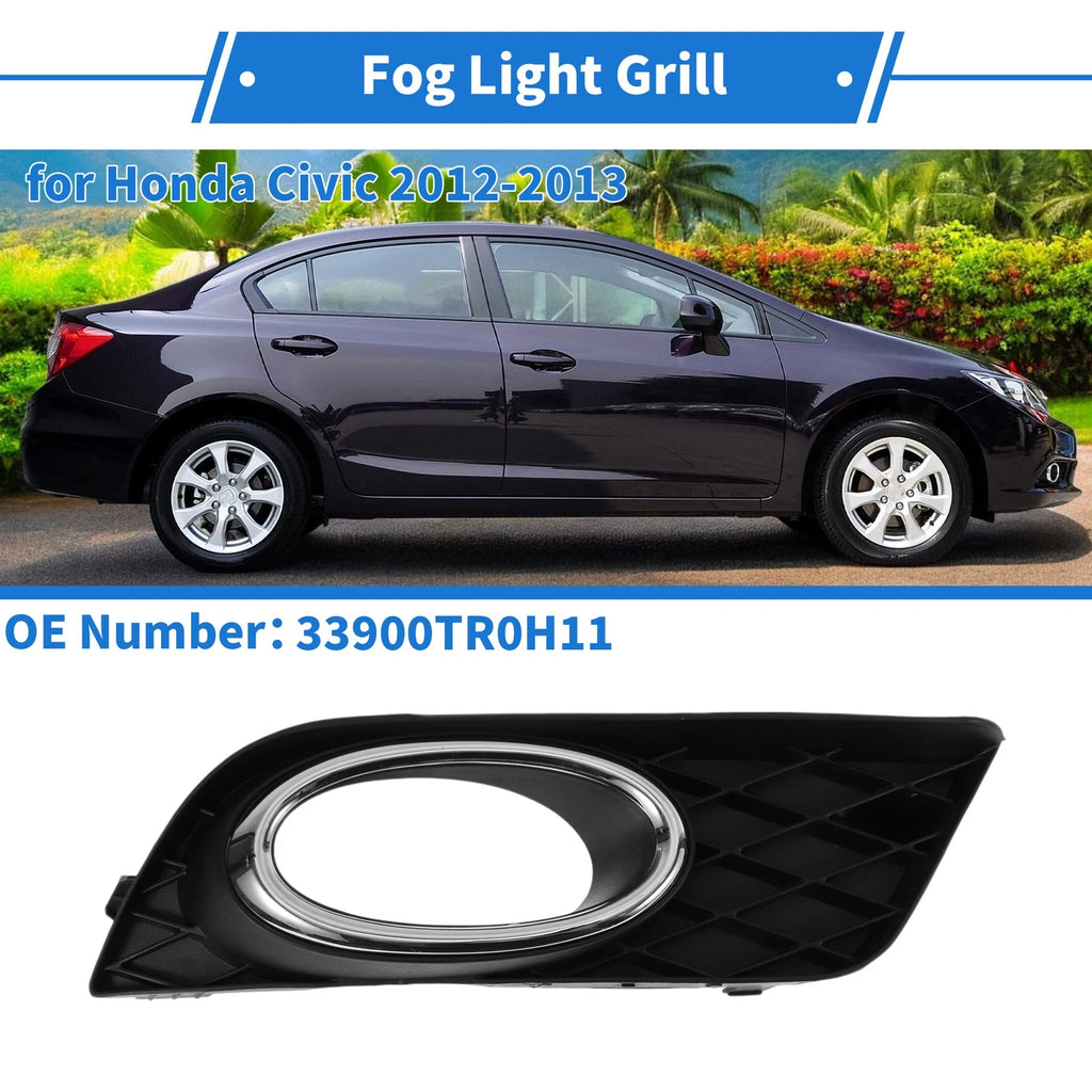 Front Right Fog Light Grill No. 33900TR0H11 for Honda Civic (2012–2013)