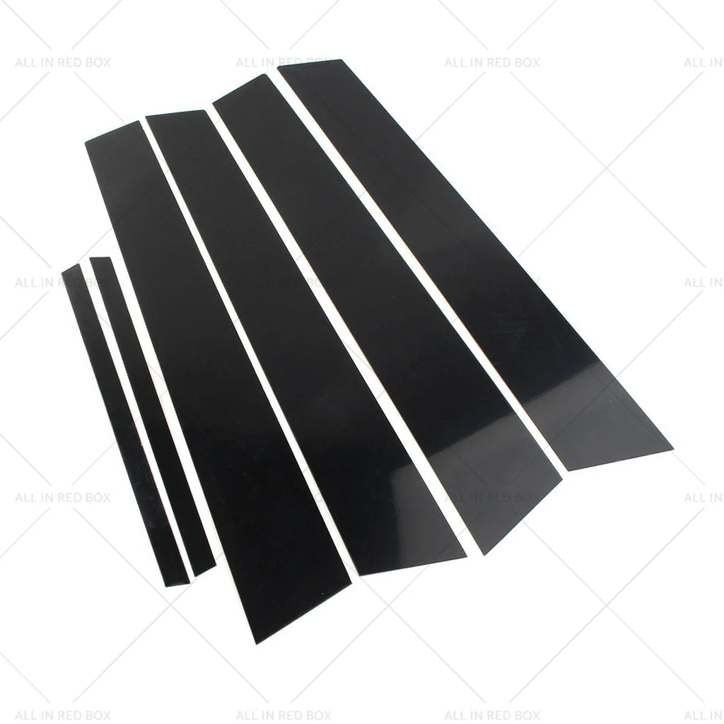 6X Black Pillar Post Cover Trim for Honda Civic Sedan (2006–2011)