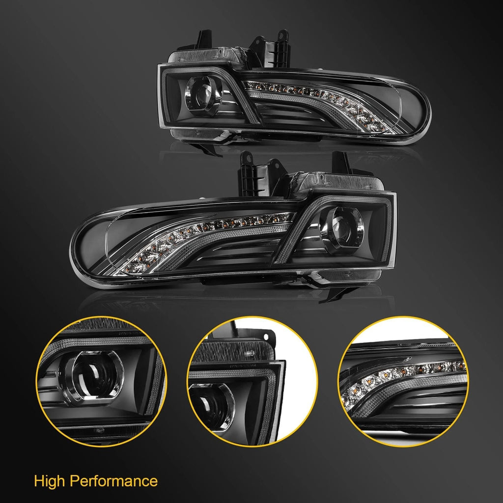 2Pcs LED Headlights for Toyota FJ Cruiser (2007–2015) Sequential