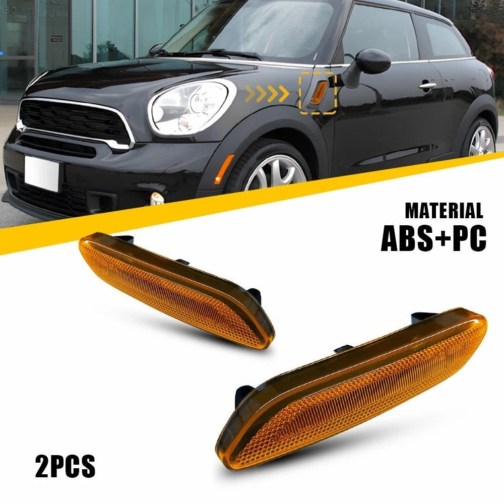 2X Amber Side Marker Light Housing for Mini Cooper Countryman (2011–2016) R60 R61 EXV