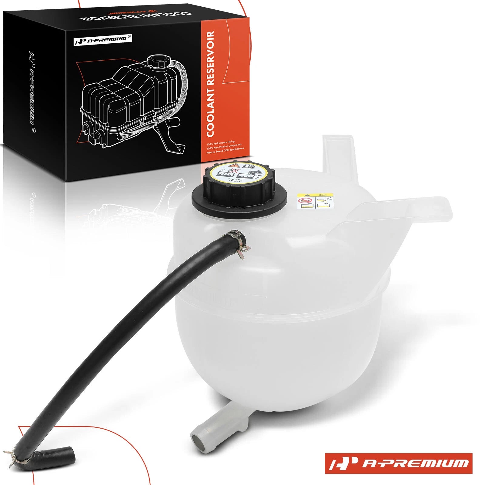 Coolant Overflow Tank Reservoir with Cap for Ford E-150 E-250 (1992–2014)