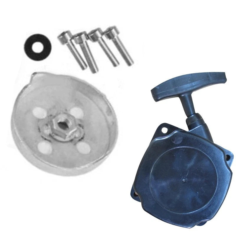 Recoil Pull Starter Kit for Lawnmower Replacement (Engine Shim Gasket Bolts)