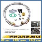 Turbo Oil Feed Line Kit for T3 T60 T4 T61 T70 Supercharged Engine (1/8 NPT)