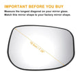 Right Side White Heated Mirror Glass for Honda Jazz