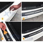 Carbon Fiber Pattern Film Trunk Guard Plate for Audi (2011-2016)