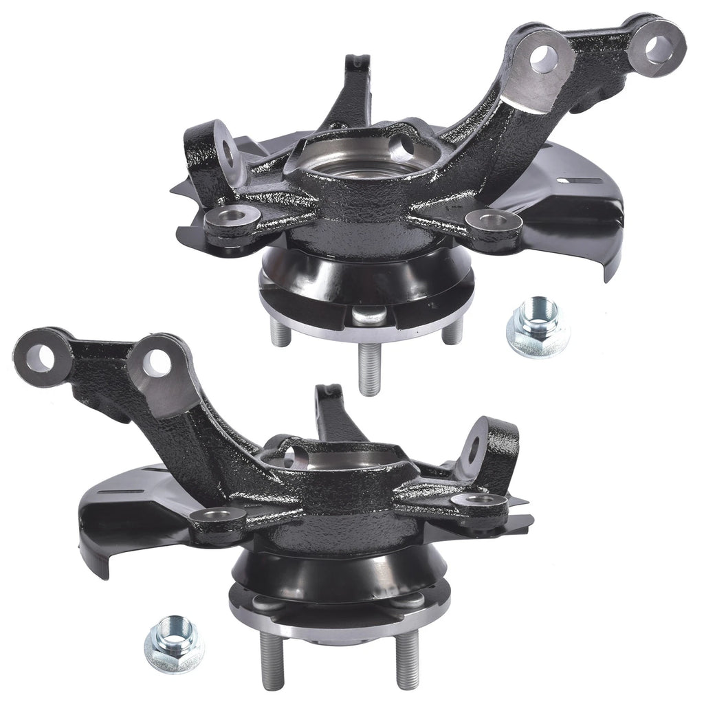2X Steering Knuckle Assembly for Dodge Attitude, Hyundai Accent (YYYY–YYYY)