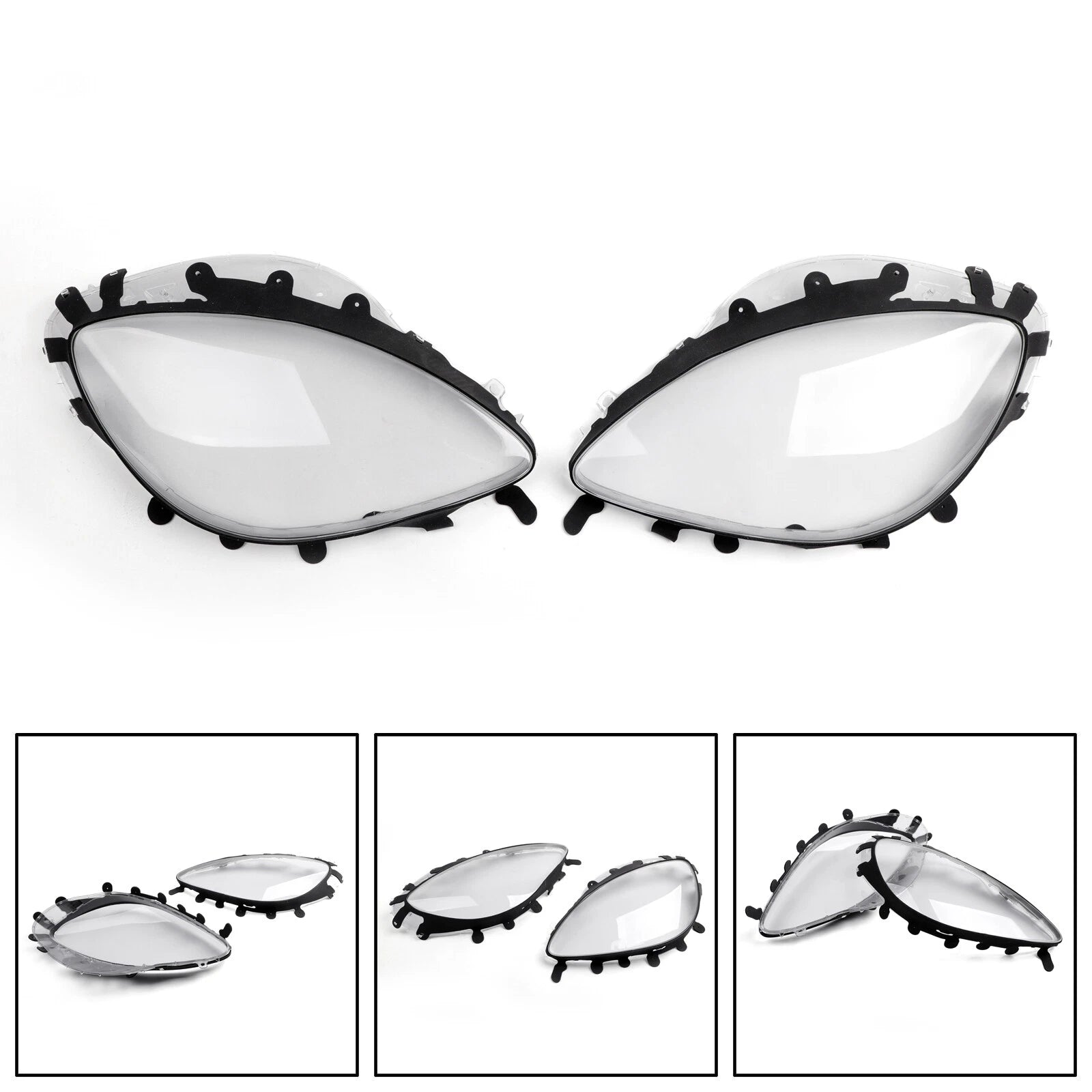 2X Headlight Lens Gaskets for C6 Corvette (2005–2013) Black Trim