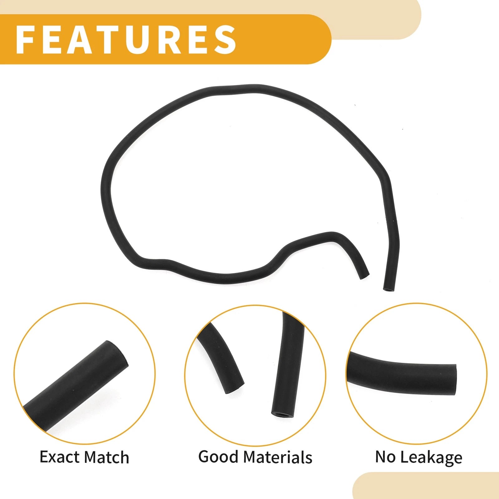 Radiator Hose for Ford Focus (2004–2011) No. 3M5H8C012ML Rubber Black