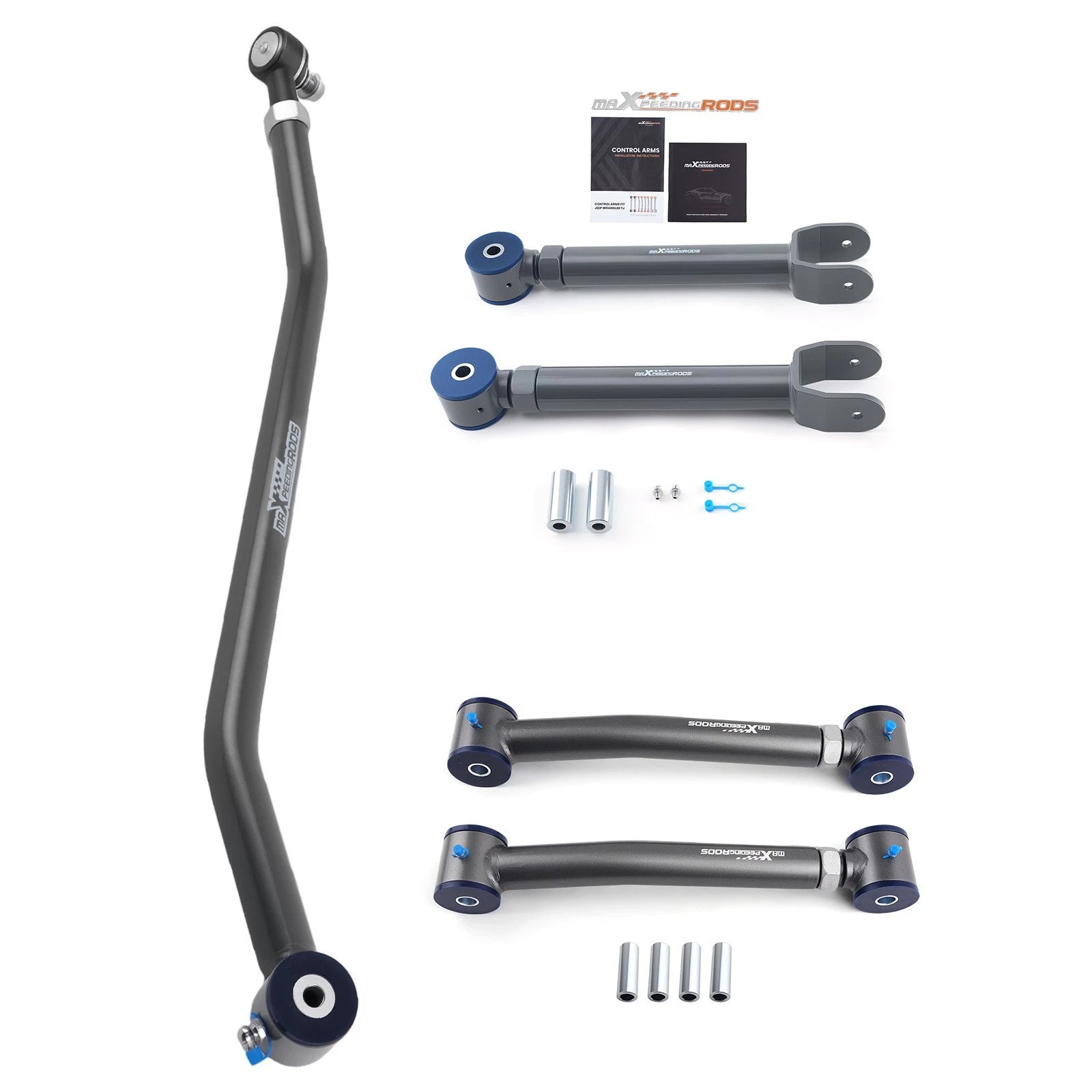 Front Control Arms Track Bar for Jeep Wrangler TJ (1997–2006), Cherokee XJ (1984–2001)
