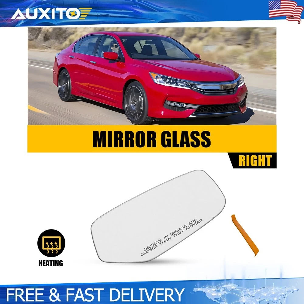 RH Heated Mirror Glass with Backing Plate for Honda Accord (2013–2017) 76203T2GA11