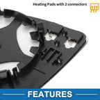 Heated Right Side Mirror Glass for Volkswagen Golf MK7 (2013–2020)
