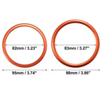 Set of 4 AC Outer Vent Ring Trim Covers for Chevrolet Camaro (2016–2020) Orange