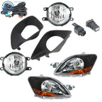 Pair Front Bumper Fog Lights for Toyota Yaris (2007-2011) Clear