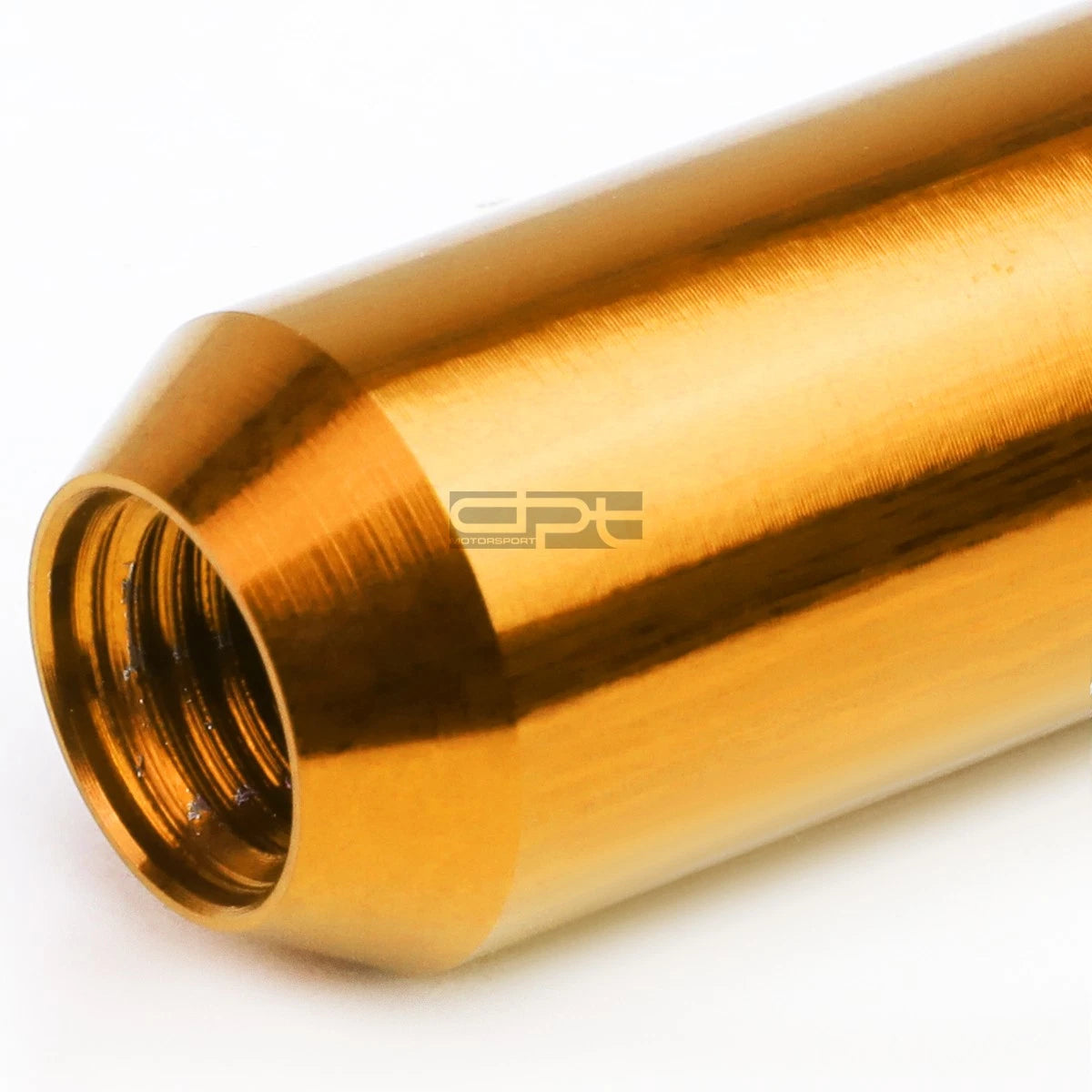 Set of 4 Open-End Aluminum Orange Lug Nuts + Adapter M12x1.25 (20mm OD)