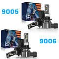 2X 9005+9006 LED Headlight Bulbs Kit for NOVSIGHT (6500K, 10000LM, 50W)