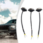 3 x Amber Smoked LED Front Grille Lamps for Ford F-150 Raptor Style