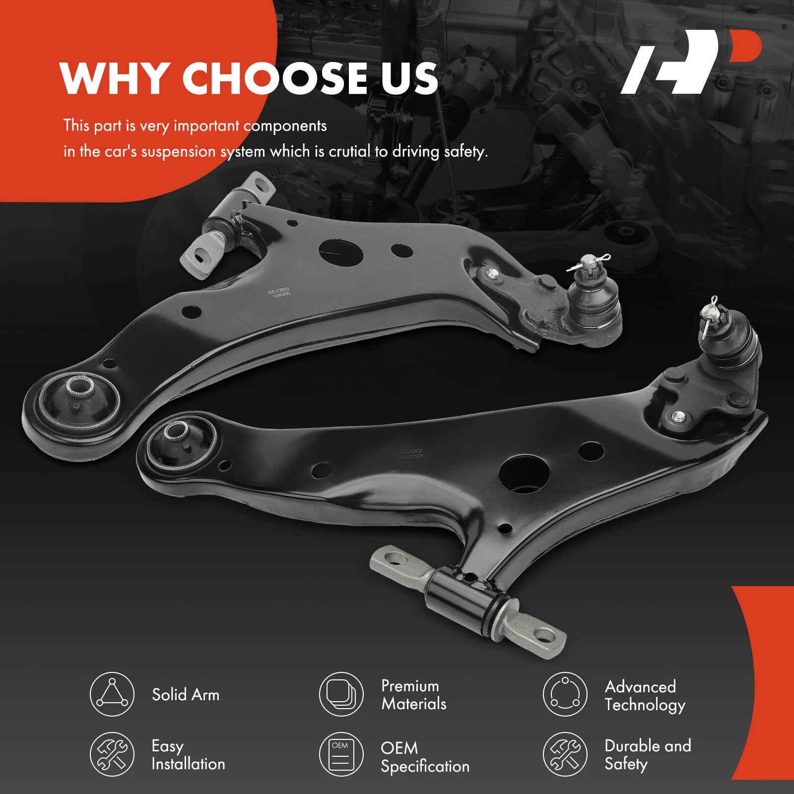 Front Lower Control Arm with Ball Joint for Toyota Highlander (2008-2010)