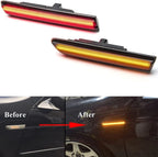 Set of 4 Smoked LED Side Marker Lights for Acura TL (2004–2008) Amber Red